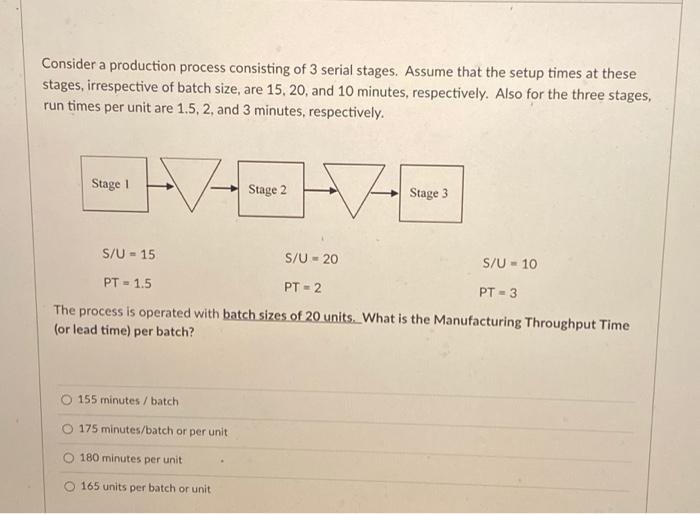 Consider a production process consisting of 3