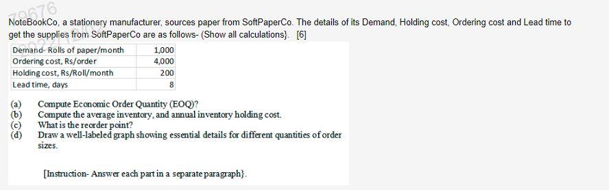 NoteBookCo, a stationery manufacturer, sources