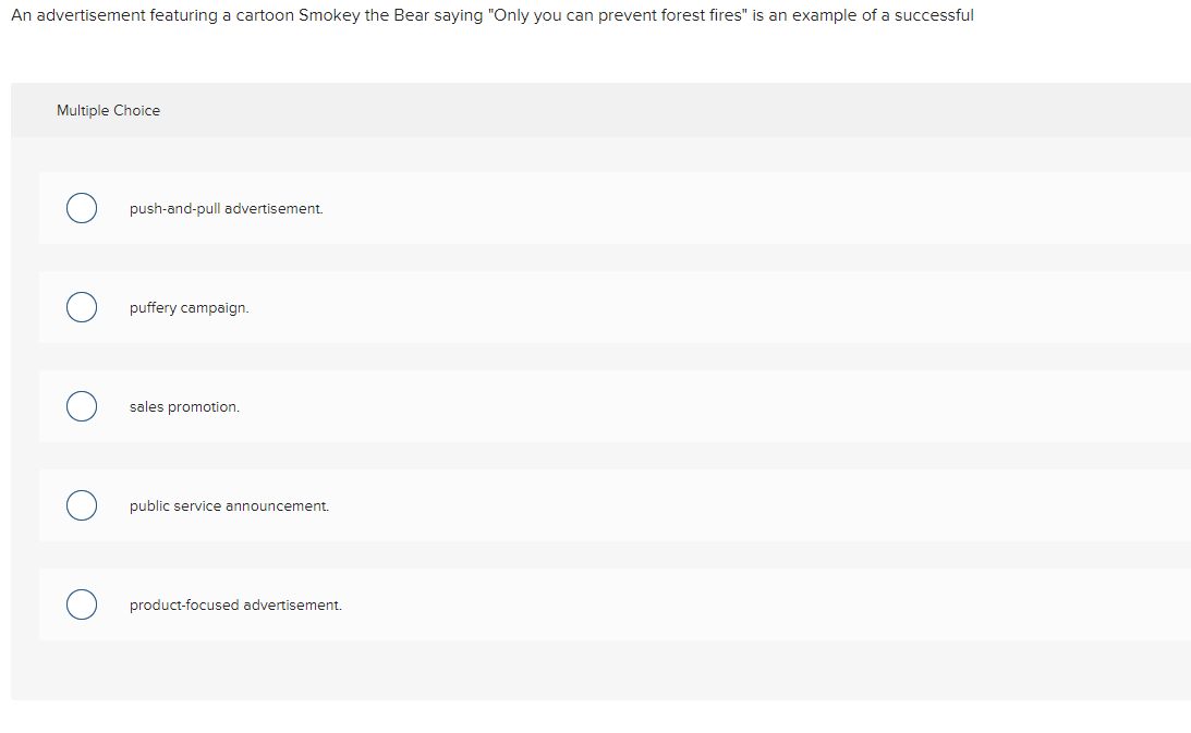 Multiple Choice collect a petition in support of