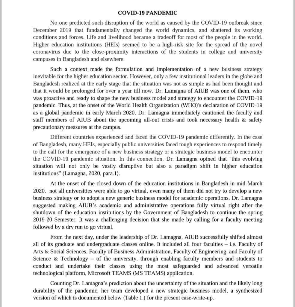 Questions : 4 Considering the new strategic