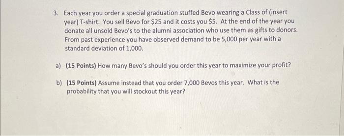 3. Each year you order a special graduation