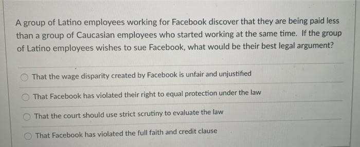 A group of Latino employees working for Facebook