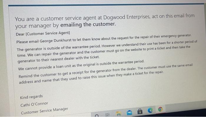 You are a customer service agent at Dogwood