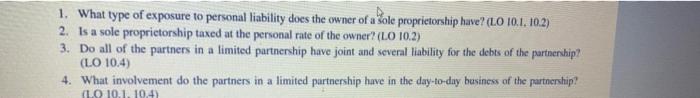 1. What type of exposure to personal liability