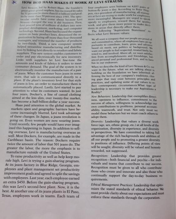 CASE STUDY HOW BOB HAAS MAKES IT WORK AT LEVVI