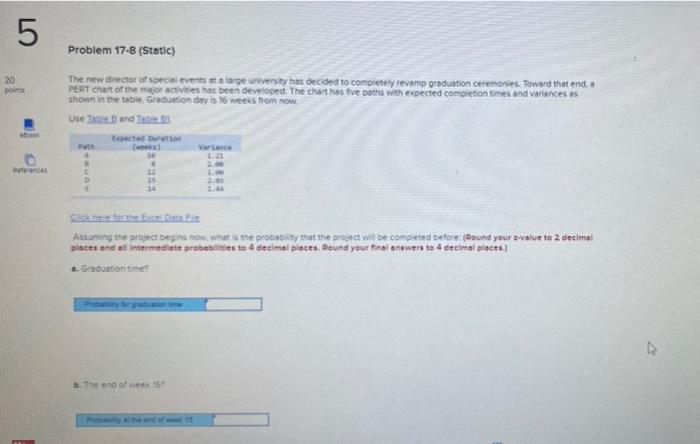 07 Problem 17-8 (Static) 20 The new director of