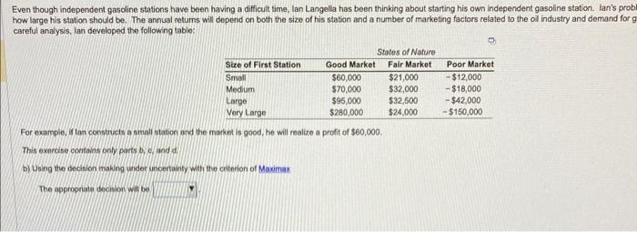 If could find maximax, maximin, etc. that would