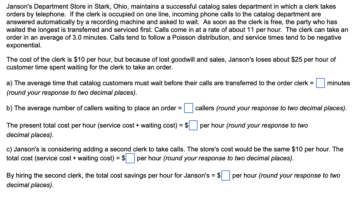 Janson's Department Store in Stark, Ohio,