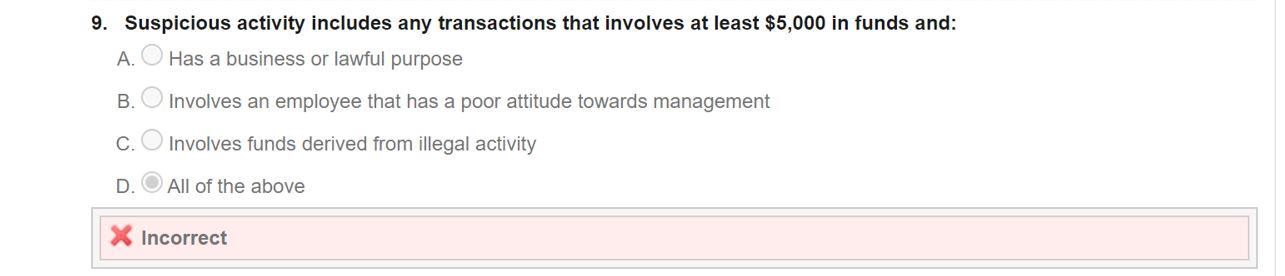 1. Unusual Activity Reports (UARs) are required