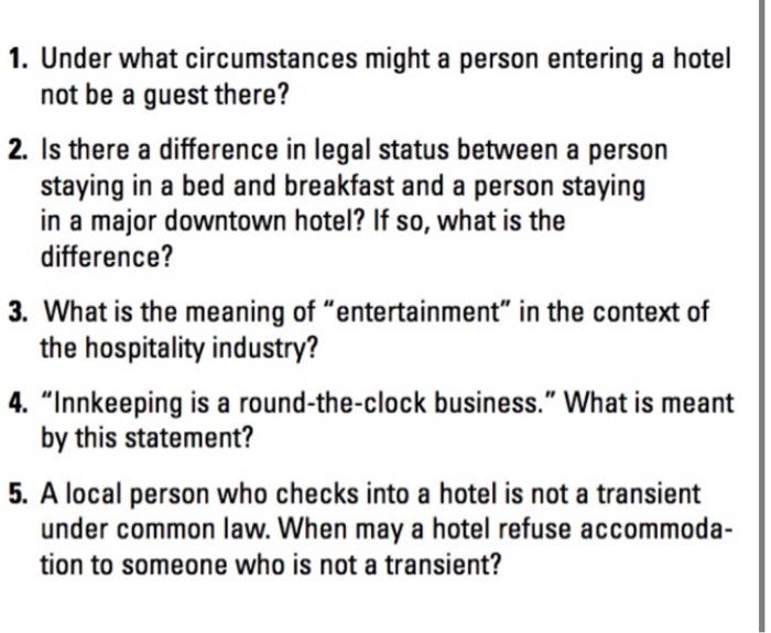 1. Under what circumstances might a person