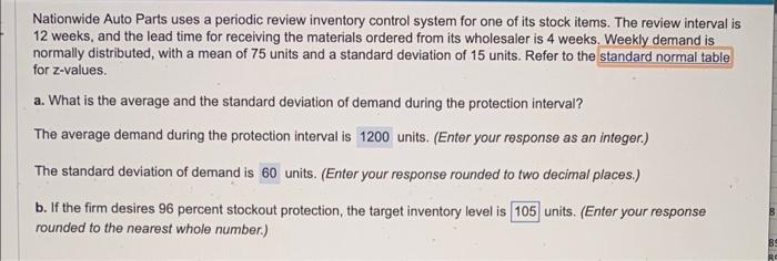 B. 105 was incorrect. please help!! Nationwide