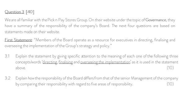 Question 3 [40] Weare all familiar with the Pick