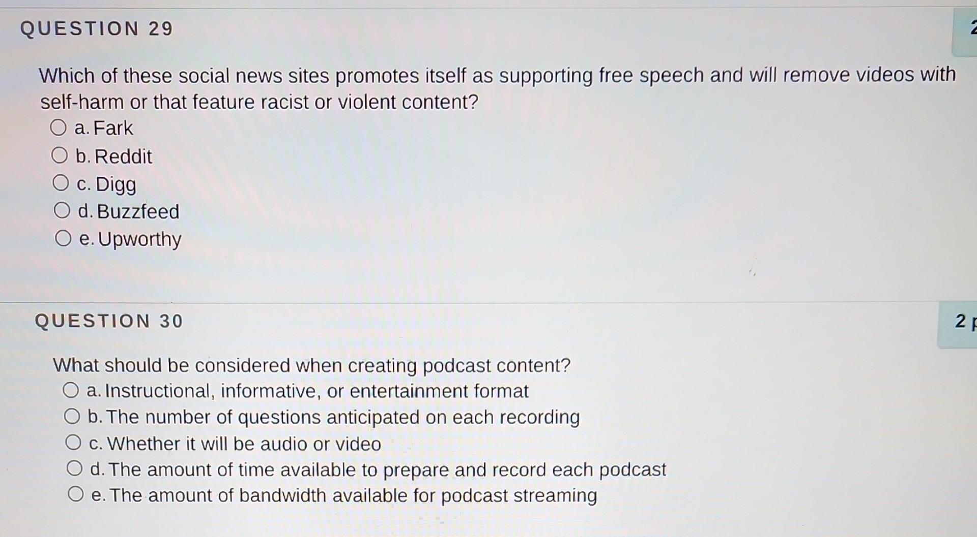 Which of these social news sites promotes itself
