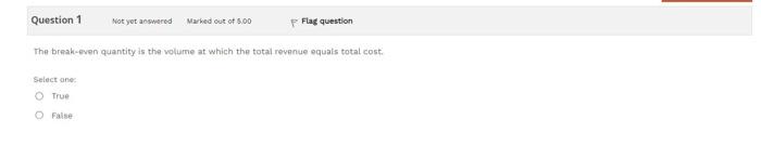 Question 1 Not yet answered Marked out of 5.00 P