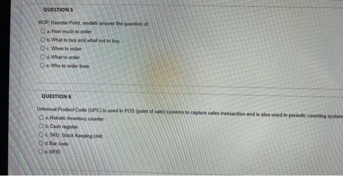 please answer questions 5,6,7. thank you ROP,