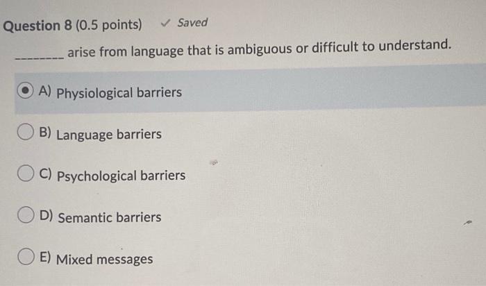 Question 20 (0.5 points) Saved Using a strong and