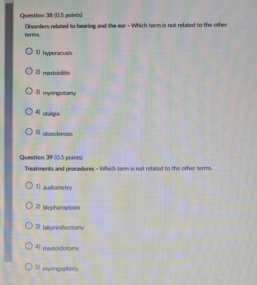 Signs and symptoms - Which term is not related to