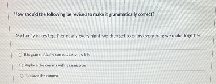 How should the following be revised to make it