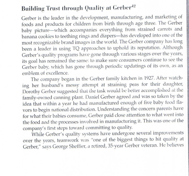 GERBER CASE STUDY ANSWER ABOVE THE DISCUSSION