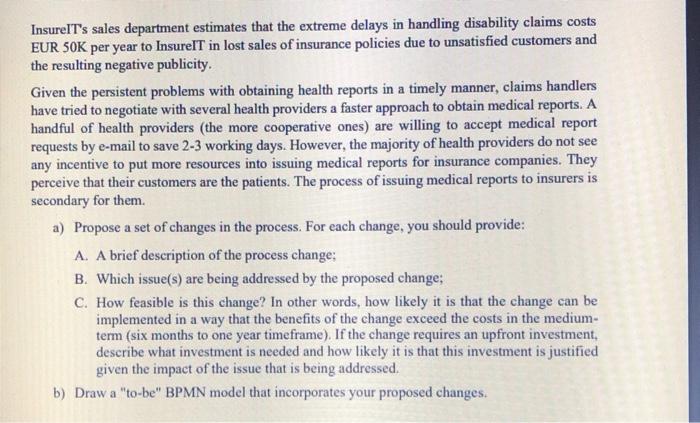 please solve the following Business processes 1-