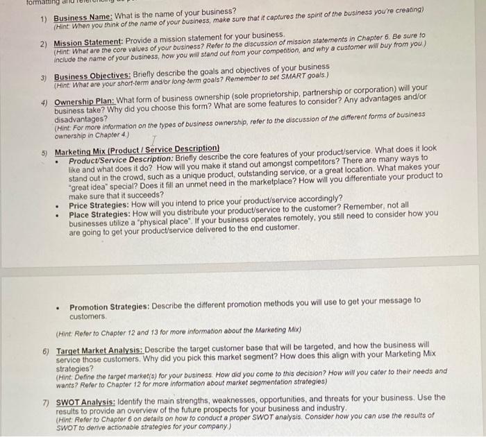 i need a marketing plan report with these