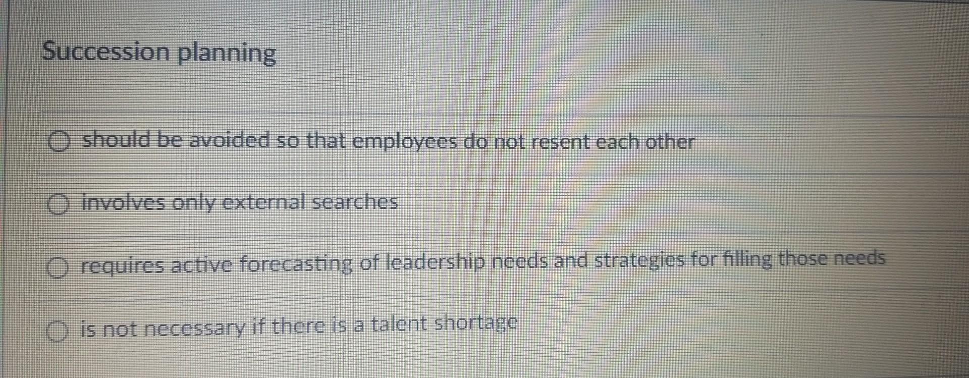 should be avoided so that employees do not resent