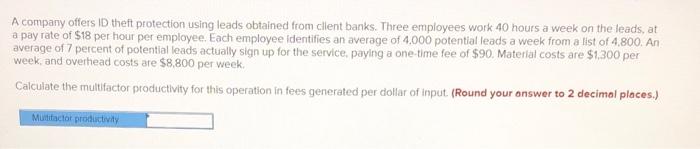 A company offers ID theft protection using leads