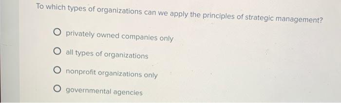 To which types of organizations can we apply the