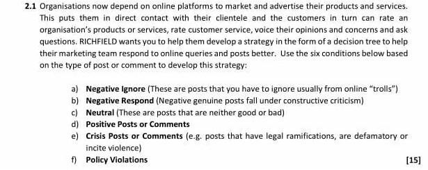 2.1 Organisations now depend on online platforms