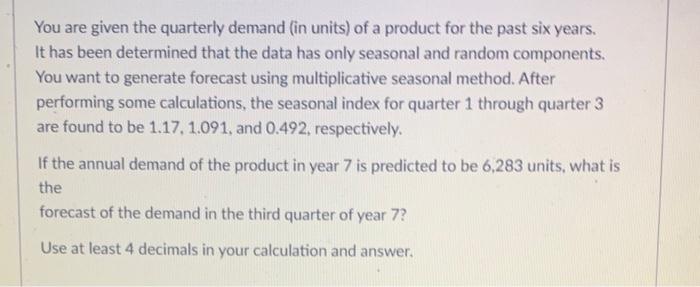 What is the forecast of the demand in third