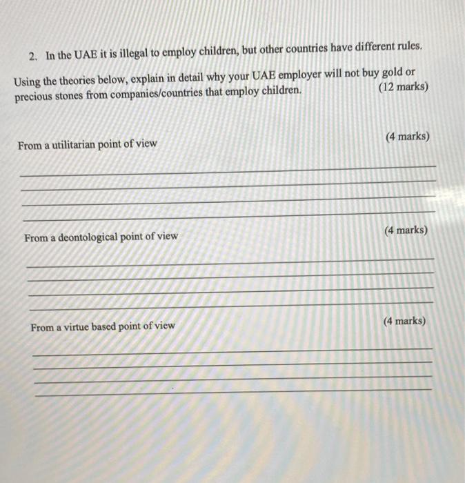 yes it's a paper questions LO1 Case study: