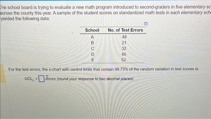 he school board is trying to evaluate a new math