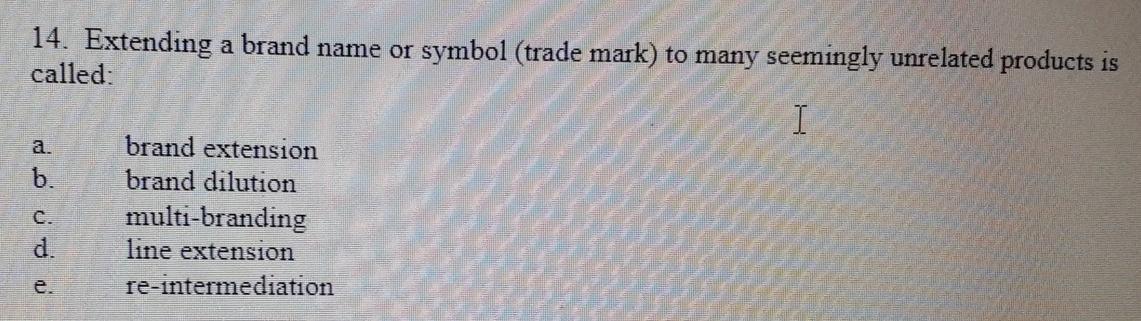 subject marketing concept question 13 question 14