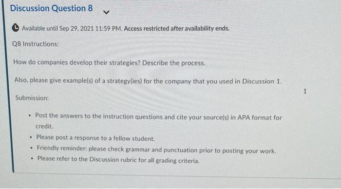 company used ROKU Discussion Question 8 V