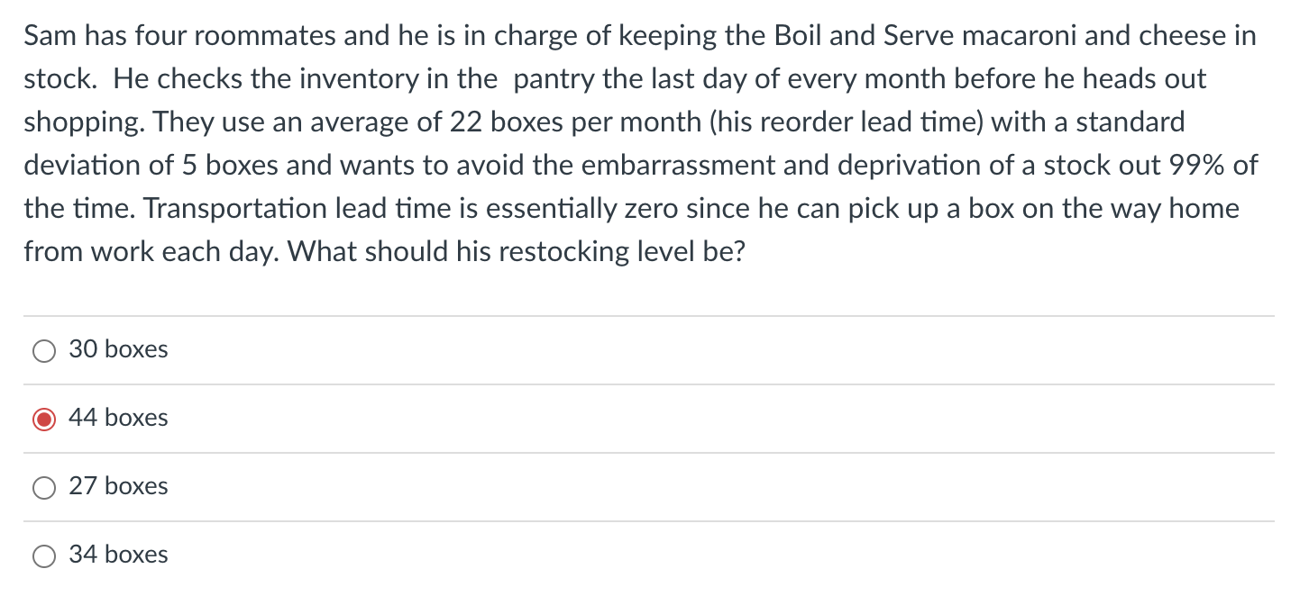 Sam has four roommates and he is in charge of