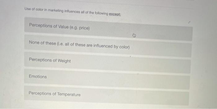 Use of color in marketing influences all of the