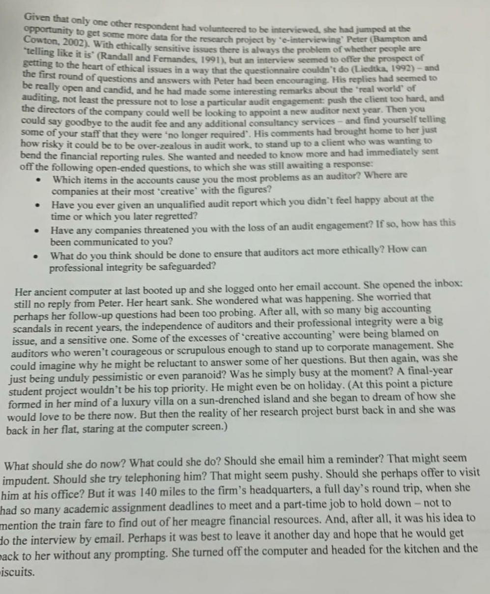 the case study. Humaida's research on auditing