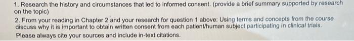 1. Research the history and circumstances that