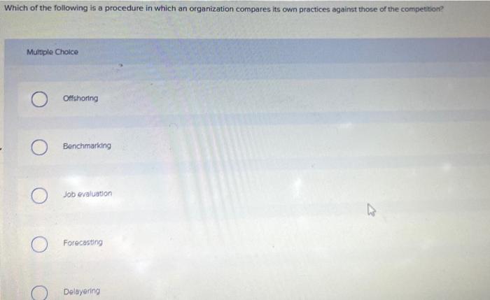 Which of the following is a procedure in which an