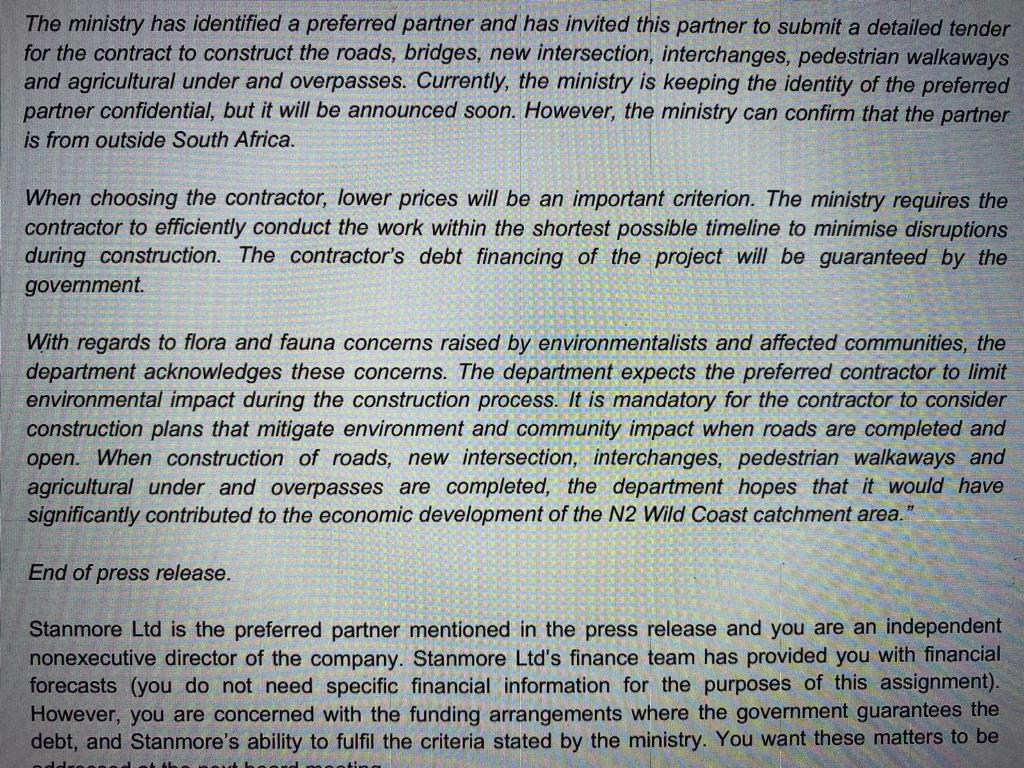 QUESTION 2 [30 MARKS] Consider this (fictitious)