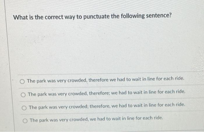 Which of the following is a comma splice? Food