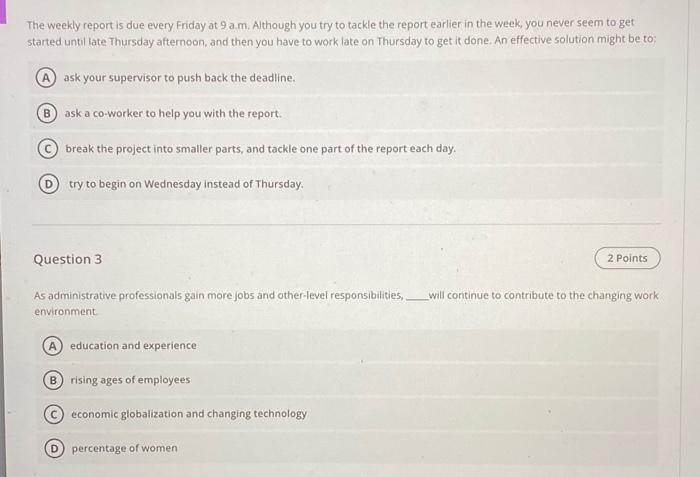 The weekly report is due every Friday at 9am.