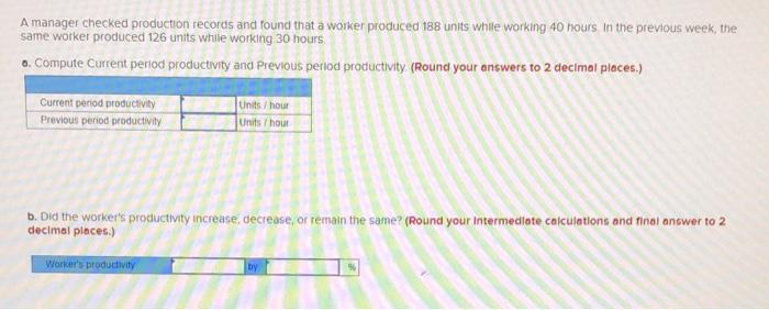 A manager checked production records and found