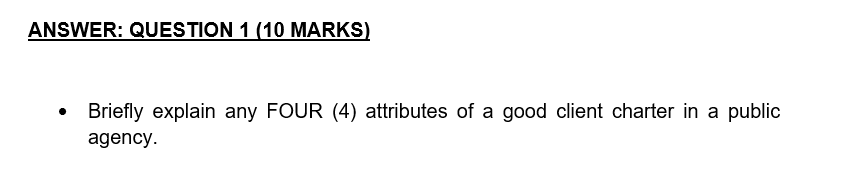 please answer the question. ANSWER: QUESTION 1