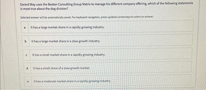 Gerard Way uses the Boston Consulting Group