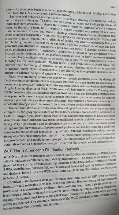 Using case 8 (WCC) would you recommend that they;