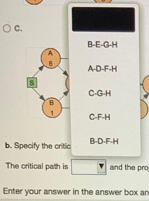 Consider the following information for a project