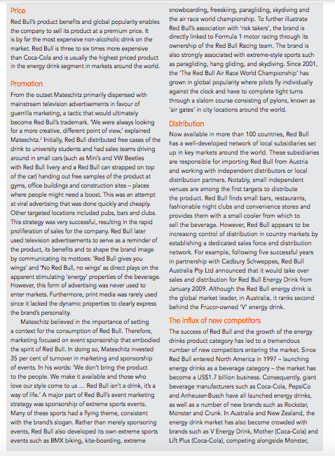 Case Analysis - Red Bull Read the Red Bull case