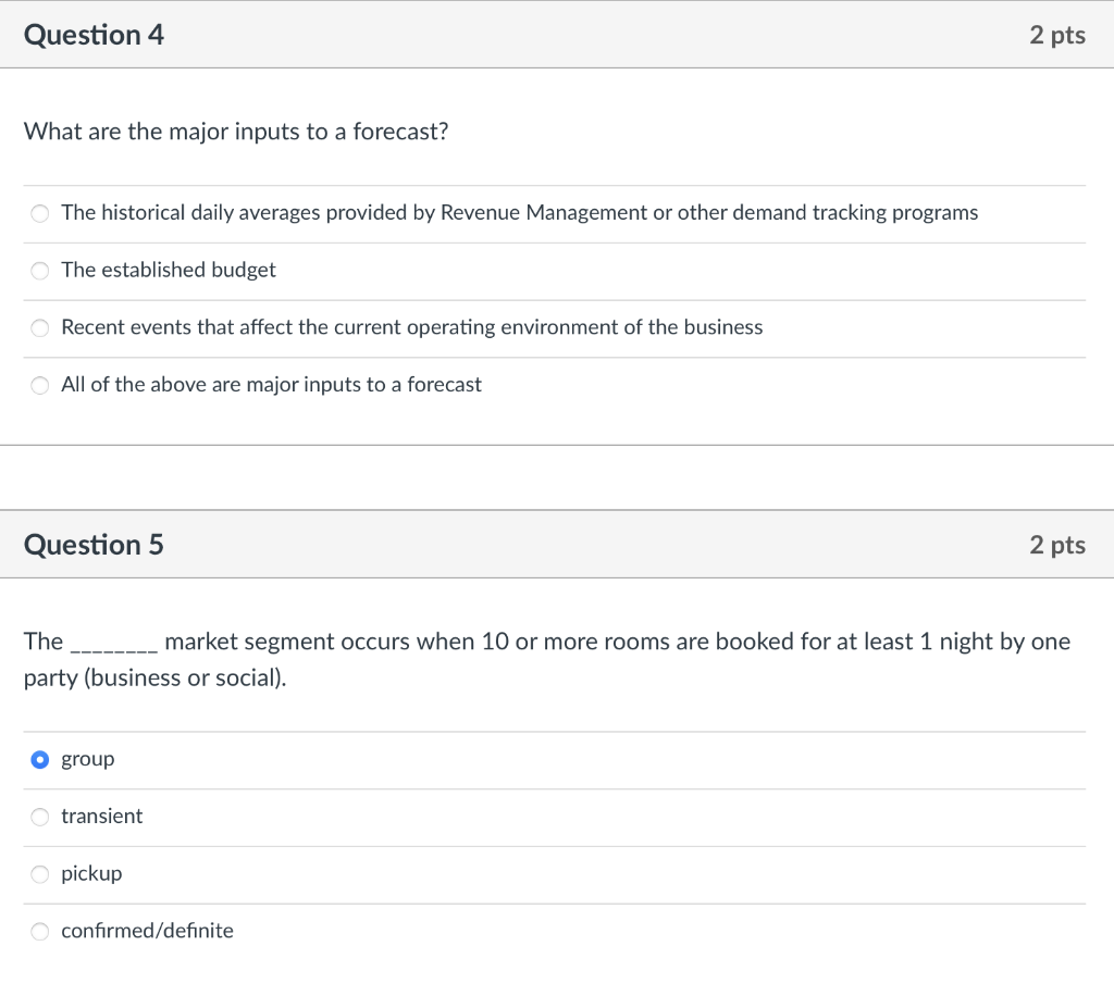 What are the major inputs to a forecast? The