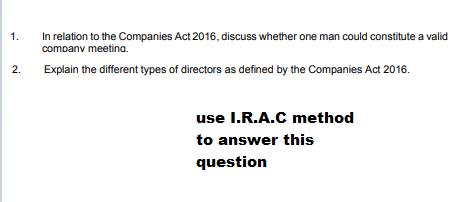 issue relevant law apply to the facts conclusion